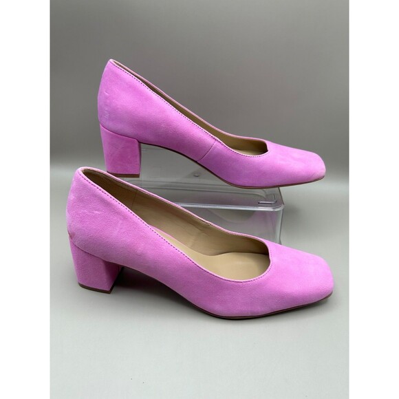 Naturalizer Karina Womens Suede Pumps Block Heel Wildrose Purple Size 6 - Picture 2 of 9